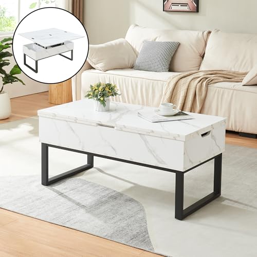 [en.casa] Couchtisch Rauli Wohnzimmertisch höhenverstellbar 100 x 50 x 47 cm Sofatisch...