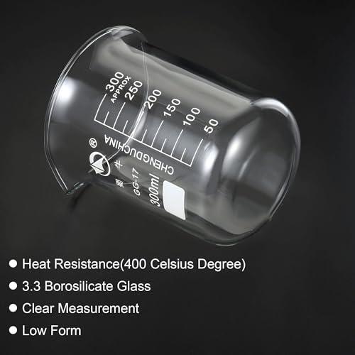Bécher de laboratoire 800 ml forme basse en verre borosilicaté pour mélanges et mesures - 5