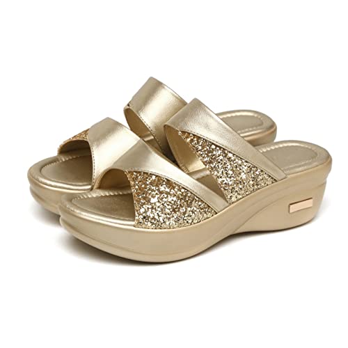 Sandales compensées femme été épaules confortables mules casual