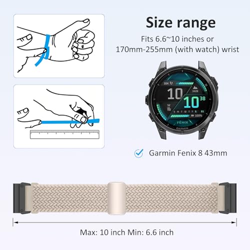 Correa 20mm Nylon Quickfit Compatible Garmin Fenix 8 miniatura 4