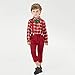 Moyikiss Studio Toddler Dress Suit Baby Boys Gentleman Clothes Sets Bow Ties Shirts + Suspenders Pants Outfits (Red-a, 110/4T)