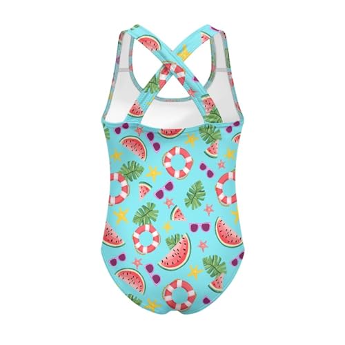 Image of Girls One Piece Swimsuits Size 5-14 Kawaii Gymnastics Leotard for Beach Vacations