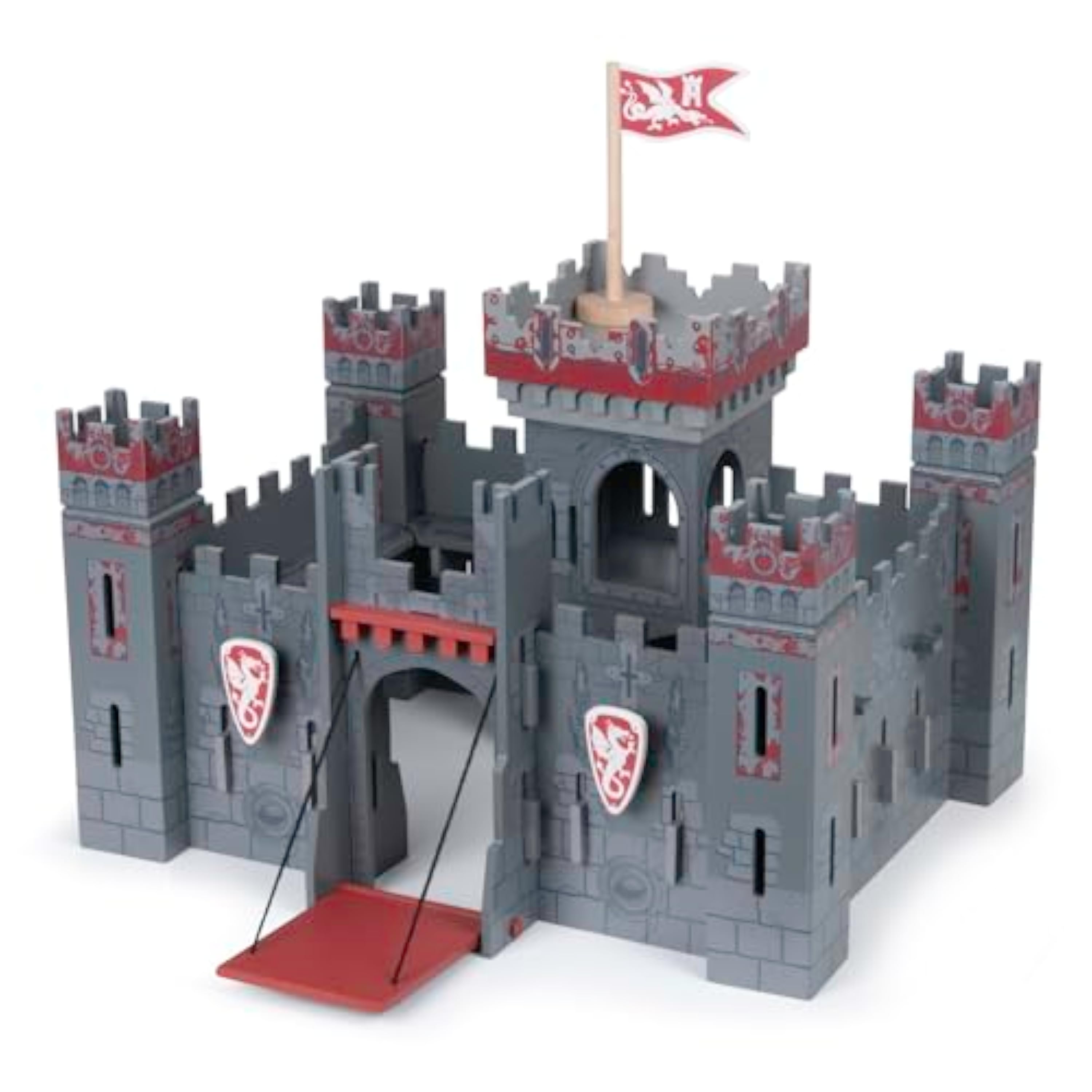 Papo - EL CASTILLO FANTÁSTICO - Decoración realista - Colección Fantasía y Medieval - Juguete educativo - Detalles tallados para figuras de caballeros y dragones - Idea de regalo para niños de 3 años.