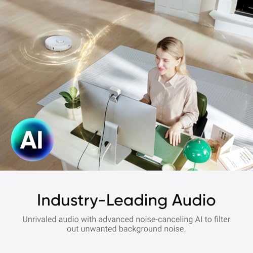 Insta360 Link 2C - Webcam 4K para PC/Mac, sensor de 1/5.1 cm, moldura automática, HDR, microfone com cancelamento de ruído AI, controle de gestos para streaming, chamadas de vídeo, jogos, funciona com - Imagem 3