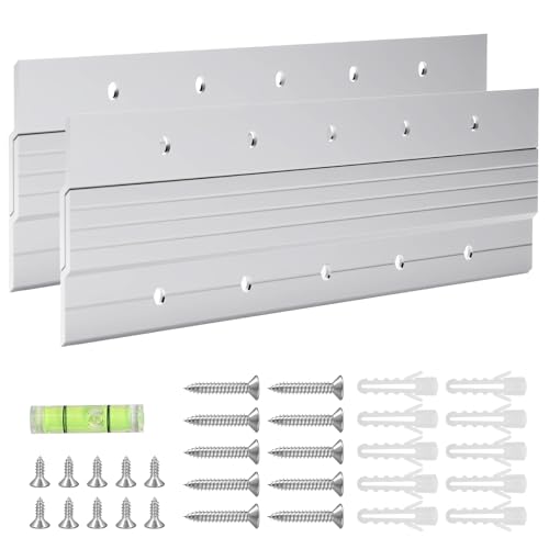 2 Pairs French Cleat Picture Hanger 12 Inches Z Hanger Supports 80lbs, Heavy Duty French Cleat Picture Hanger with Screws, Level Tool for Hanging Mirrors, Picture, Shelf, Whiteboard, Art, Frames