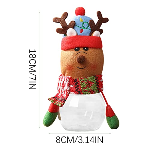 Beach Bachelorette Party Favors Christmas Candy Jar Fawn Christmas Snowman Old Man Gift Box Adult Children Doll Gift Jar Ornament Party Decorations For Girls 11Th Birthday (Clear, One Size) #TOP5