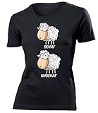 Damen Fun Shirt mit lustigen Schaf Spruch / Motiv / Aufdruck