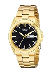 Gold-Tone Bracelet & Black Dial