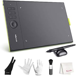 XP-PEN Star06C Drawing Tablet with 8192 Levels Battery-Free Pen Stylus, 6 Hot Keys, Dial Knob, 10x6 inch Area, for Digital Art Creation with Photoshop, Illustrator, GIMP, SAI and More