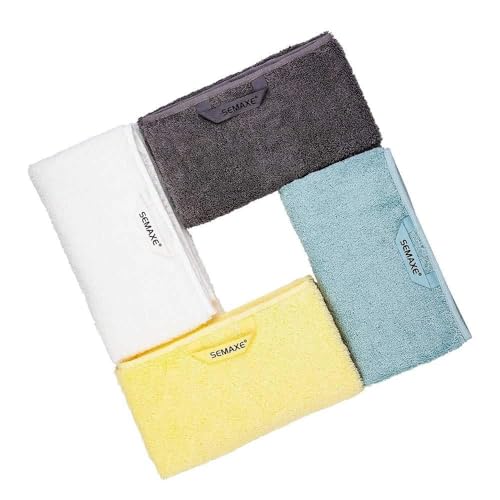 Serviettes douces très absorbantes Semax 100% coton bleu 40 x 70 cm