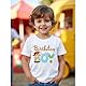 Geburtstags T-Shirt für Jungen 1-6 Jahre Birthday Boy Kinder Shirt Niedliches Cartoon Druck Tshirt Sommer Kurzarm Top Baumwolle Kinderkleidung Baby Geburtstagsparty Outfit(Weiß 6 Jahre)