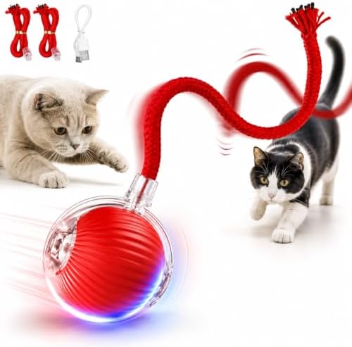 Bola Pet Interativa Inteligente para Gatos e Cães com LED RGB, 3 ...