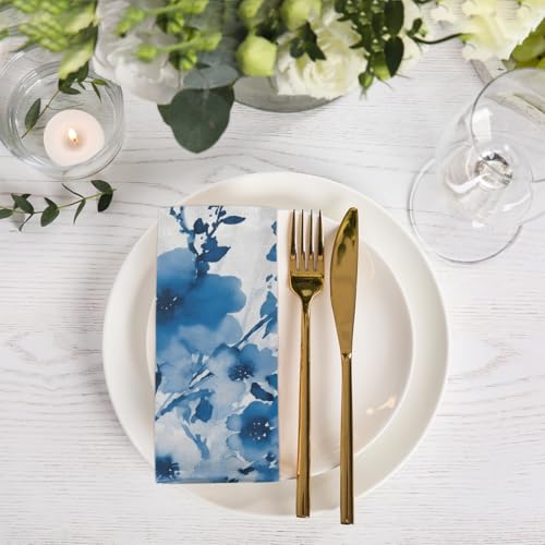 Servilletas de Tela Azul con Estampado, set de 6, 50x50 cm miniatura 5