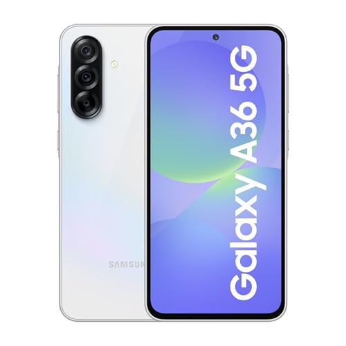 Image of Samsung Galaxy A36 5G (Awesome White, 8GB, 128GB) | Awesome Intelligence: Circle to Search, Intelligent Editing | Awesome 4nm Snapdragon Processor | Flagship Grade Selfie Camera