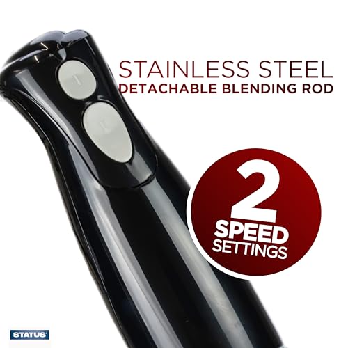 STATUS Concord Hand Blender, 200 W Corded Stick Blender with 2 Speed Settings, Stainless Steel Blade and Detachable Rod, Lightweight and Compact, Black (CONCORD1PKB4) - Image 6