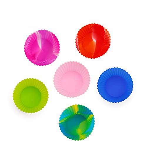 Silicone Muffin Cups - 24 Cups Reusable Premium Silicone Cupcake HolderDurable Non-Stick Muffin Cake MoldsFood Grade Silicone Baking Cups Liners