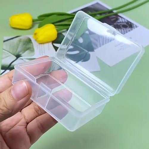 Image of 12 PCS Rectangle Plastic Clear Storage Containers Box (2.76 x 1.67 x 1.14 Inch), Small Plastic Containers for Beads, Jewelry, Game Pieces and More