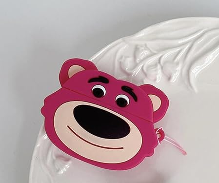 hc ..Case Compatible with Airpods Pro Protective Funny Cute Cartoon Slim Cover (Small Pink Bear)