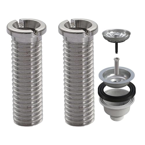 2 piezas de tornillos huecos M12 x 35 para fregadero, acero inoxidable 304, válvula de colador, tornillos huecos, piezas de repuesto, acero inoxidable shock métricos M12, surtido para fregadero Franke