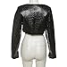 hzjuyicn Women Fashion Cropped Faux Leather Jacket Motorcycle Short Coats Y2k Outfits Clothes