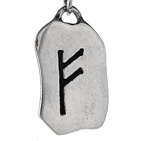 Colgante runas Fehu de plata de ley 925 Cover
