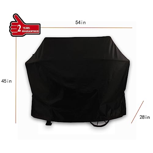 Grill Cover Gas Smoker Bbq Patio Weatherproof Sturdy Durable Grill Griddle Accessories With Upgrade Air Vent Black 54In #TOP1