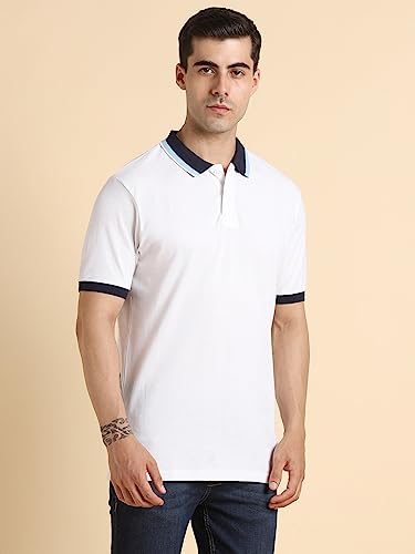 Image of Dennis Lingo Men's Solid Polo Regular Fit T-Shirt (Cotton Polo)