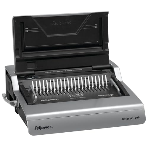 Fellowes 5218301 Galaxy 500 Electric Comb Binding System, 500 Sheets, 19 5/8x17 3/4x6 1/2, Gray