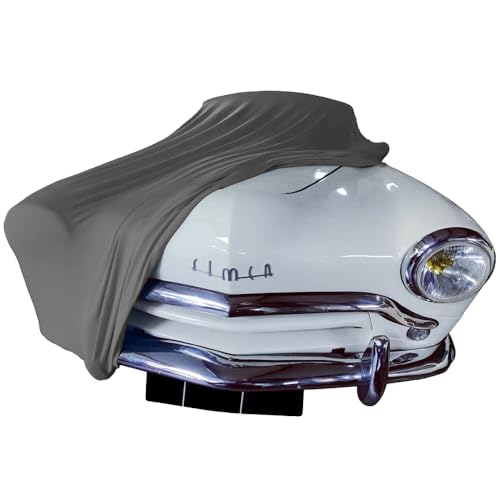 Bâche d'intérieur pour Simca Aronde : housse de protection auto grise en tissu