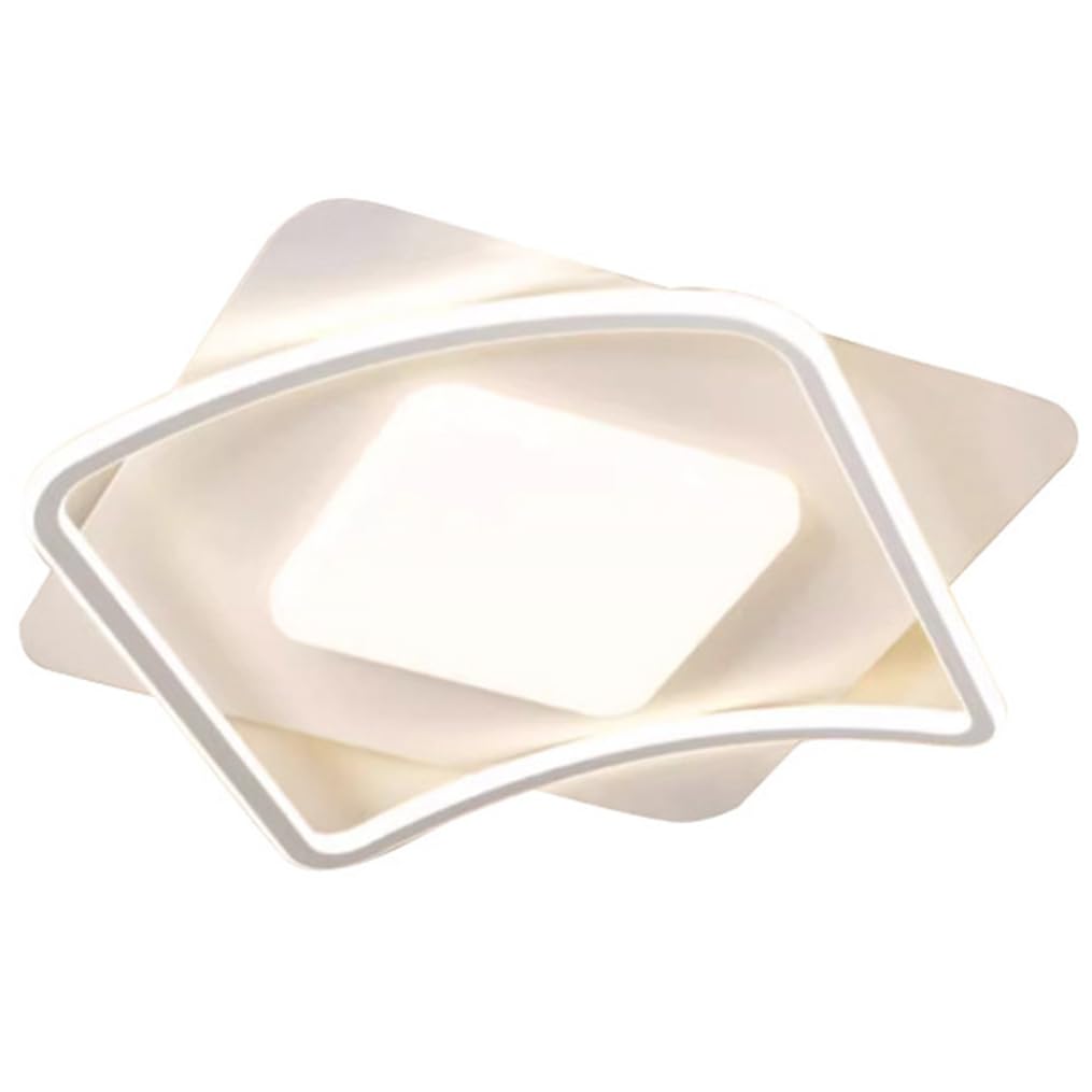 JXYDJH Minimalist LED Ceiling Lights Laundry Room with Sidelight Lighting Fixture Flush Mount Square LED Ceiling Lamp 3CCT Dimmable Energy Saving Fixtures for Hallways, Entryway - 17.7Inch 36W