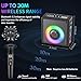 Karaoke Machine, Portable Bluetooth 5.3 Speaker with 2 Wireless Microphones for Adults, PA System with Pitch Correction & Echo Adjustment, Supports TWS/TF Card/USB/AUX/Live for Home Party