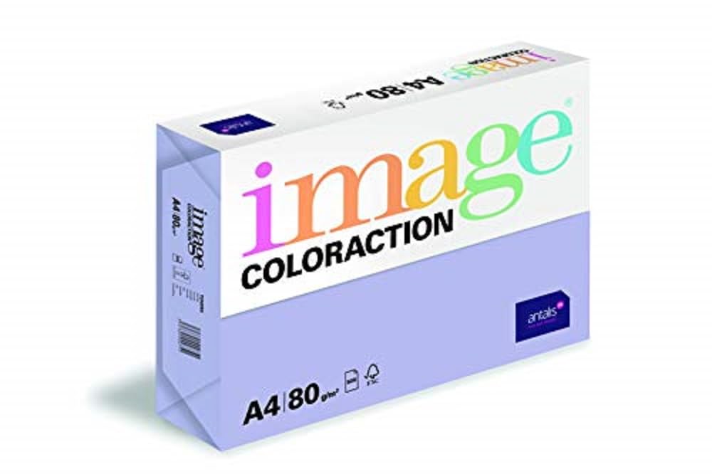 Papier de couleur Lavande Tundra 80 g/m² A4 Ramette 500 feuilles