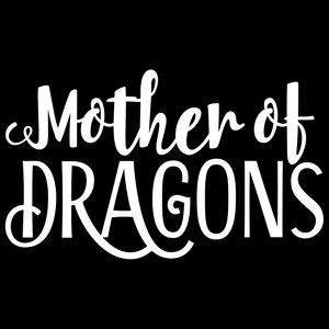 Legacy Innovations Khaleesi Mother of Dragons Game of Thrones White Decal Vinyl Sticker|Cars Trucks Vans Walls Laptop| White |6.5 x 4 in|LLI628