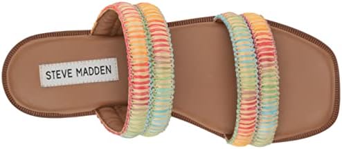 Steve Madden Women's Dandy Flat Sandal, Bright Multi, 7 | Image 4