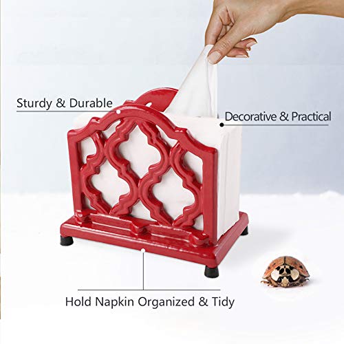 Jogreful GRF-P0206RD Vintage Metal Napkin Holder Red Cast Iron Napkin Holder Organizer thumb #1