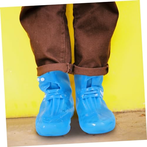 Luxshiny par de cubiertas impermeables para zapatos, protectores antideslizantes de PVC para uso al aire libre, para hombres y mujeres miniatura 4