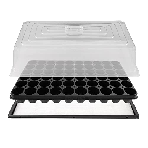 GREEN24 Hydroponik 1260 XXL Profi Zimmergewächshaus hoch mit 60 Töpfen, automatischer Bewässerung für die Anzucht mit Kapillarsystem als Treibhaus Gewächshaus (60XXL)