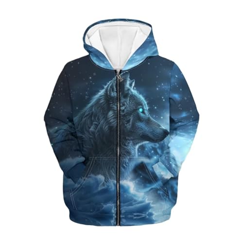 Zip up Hoodies for Boys Casual Loose Kangaroo Pocket - Main Image