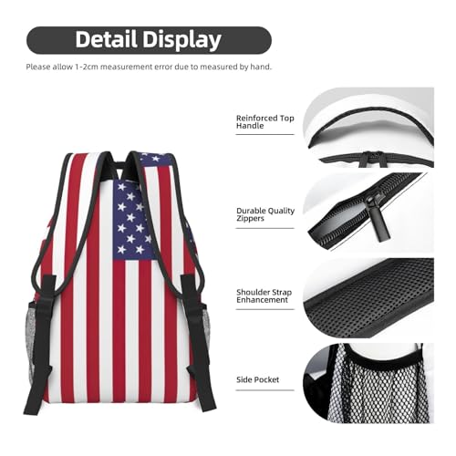 Sac à dos ordinateur portable imprimé drapeau américain EdWal Noir taille unique - 5