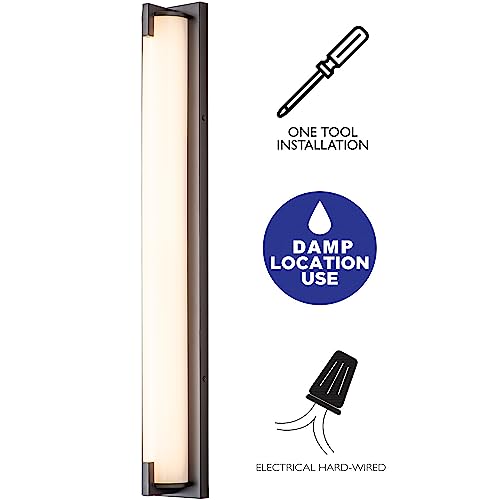 Image of LED Vanity Light Bar, 29.75 in. Dimmable Bathroom Light Fixture Over Mirror, 24W Bathroom Wall Sconce Vanity Lighting, Oil Rubbed Bronze Bath Wall Lamp, Warm White 3000K, ETL Listed