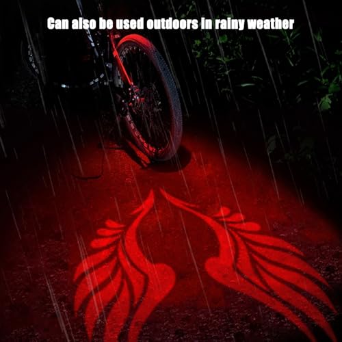 Luz trasera para bicicleta recargable impermeable con modos ajustables y proyector de advertencia 2