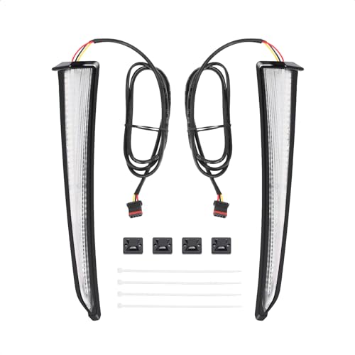 Bravema Motorcycle LED Running Lamp Fairing Lower Lights Turn Signals Fit for Harley Touring Street Glide Road Glide Electra Glide Ultra Limited 2014-2023 (Transparent)