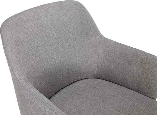 Image of Amazon Basics Modern Home Office Desk Chair with Adjustable Height, 360 Degree Swivel, Smooth-Rolling Wheels, High-Density Foam Cushioning, Light Gray