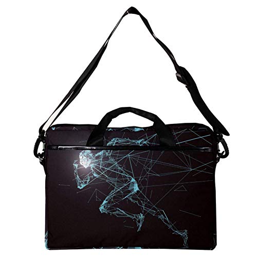 Funda bandolera portátil 14 a 15.4 pulgadas con estampado running y asa ajustable 2