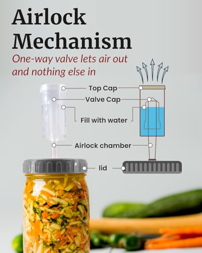 Image of Elementi Fermentation Weights Kit - Set of 2 Glass Fermenting Weights and Mason Jar Fermentation Lids for Wide Mouth Mason Jars - Sauerkraut and Pickling Kit