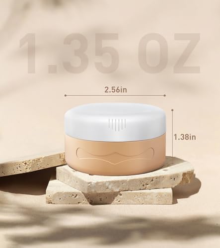 Travel Size Containers for Toiletries, TSA Approved Silicone Travel Jars for Creams with Clear Toiletry Bag and Cosmetic Spatula,Travel Essentials for Skincare, 1.35 fl. oz/ 40 ml (Cream)2