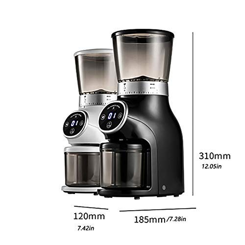 LWHDPW Kaffeemühle aus Edelstahl, 31 Feilen-Set, moderathrische Räder, leicht zu reinigen, elektrische Kaffeemühle aus… – Bild 3