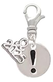Silvertone Disc - Symbol - Silver-tone Clip on Charm with Mini Year 2025