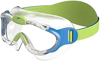 Speedo Biofuse-Maske, bequeme Passform, verstellbares Design, zusätzliche Sicherheit, rosa und grün, Unisex-Größe für Kleinkinder