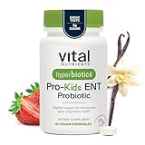Hyperbiotics Vital Nutrients Pro Kids Probiotic ENT | Toddler Probiotics for Kids Ear, Nose and Throat | Targeted Immune and Digestive Health | Strawberry-Vanilla 45 Sugar-Free Chewable Tablets